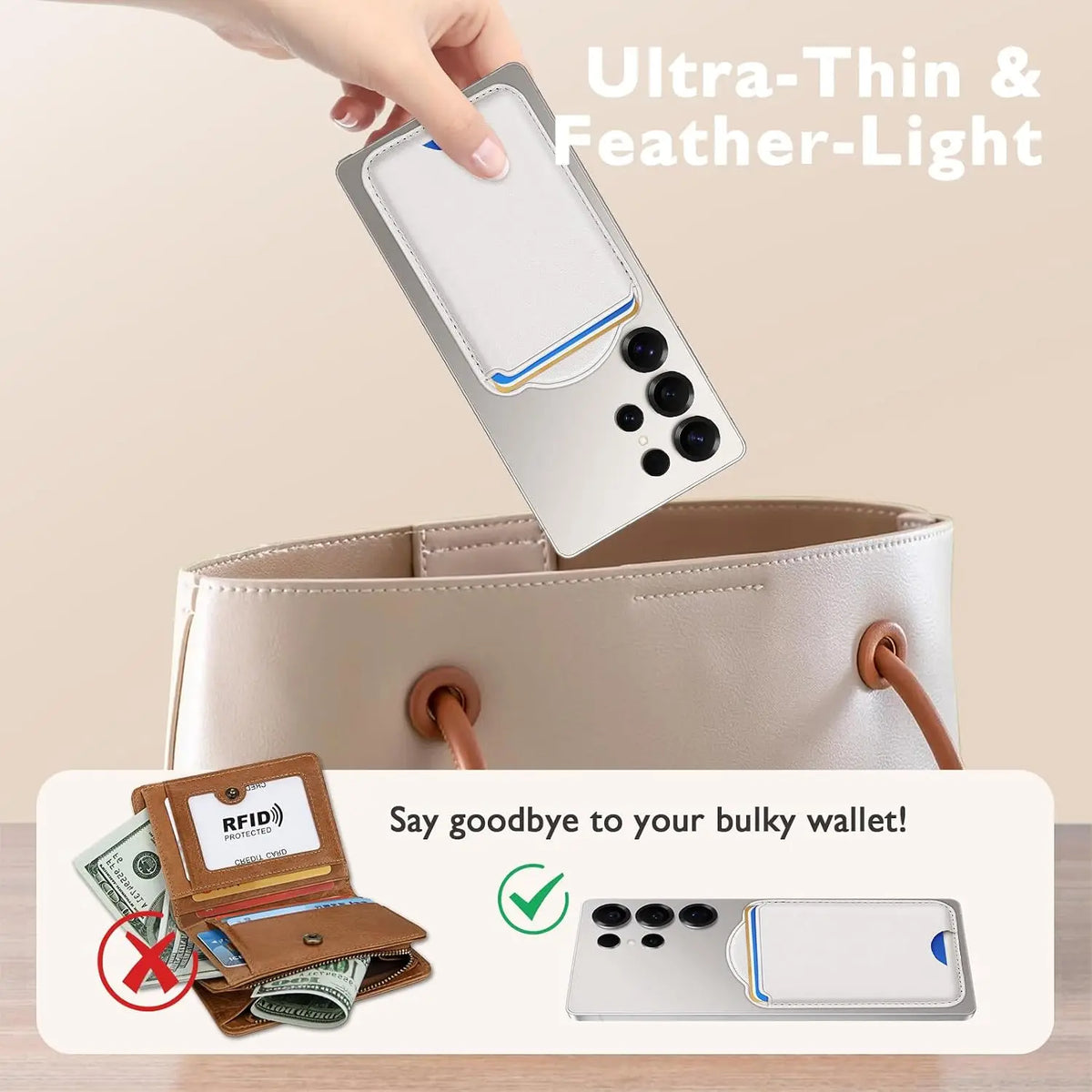 Magnetic Phone Card Wallet